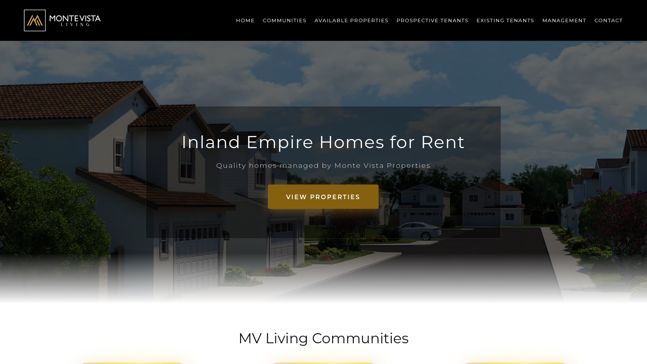 Monte Vista Properties website screenshot 1